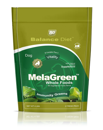 Balance Diet Premium Dog food Mela Green immunity wafers immune support and dental/oral health containing antioxidants
