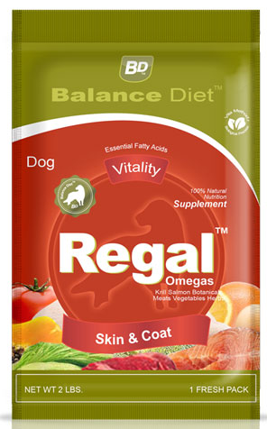 Balance diet Premium Dog food for the best dog health Regal omegas for dogs skin and coats care