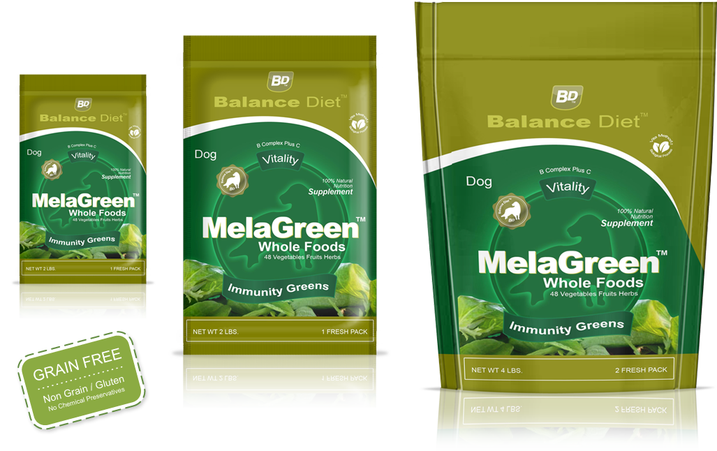 Balance Diet Premium Dog food Mela Green immunity wafers immune support and dental/oral health containing antioxidants