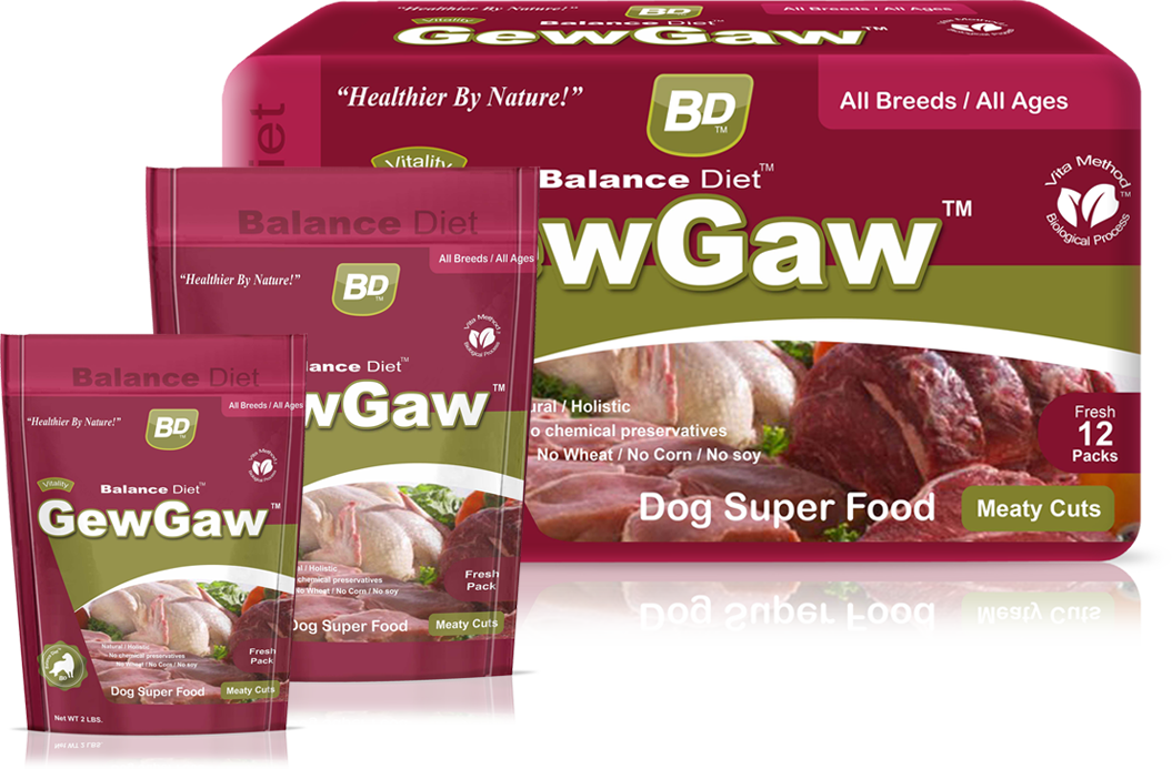 Balance Diet Premium dog food GewGaw Dog super food meaty cuts for strong muscles and good health