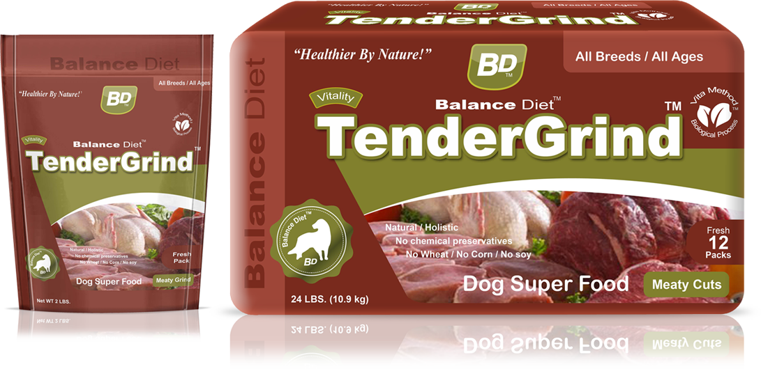 Balance Diet TenderGrind Dry Dog superfood meaty cuts