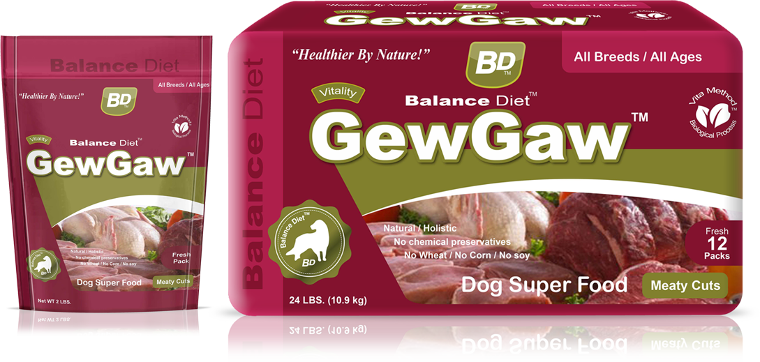 Balance Diet Premium dog food GewGaw Dog super food meaty cuts for strong muscles and good health