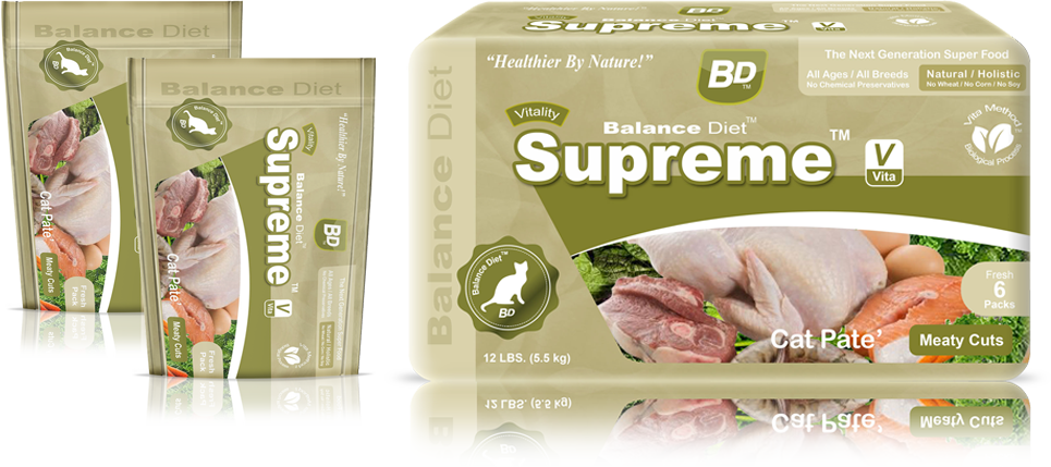 Balance Diet premium cat food Supreme Cat Pate meaty cuts complete nutrition for all life stages its tasty food for your cat no matter cat is old or youngcat pate meaty cuts